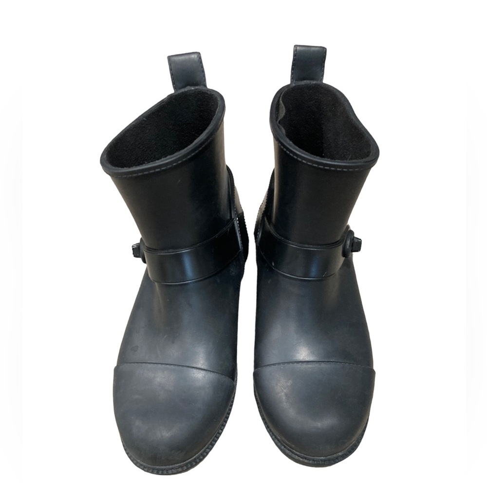 Coach Moto Waterproof Rain Ankle Boot. Women’s size 7. Black. - Picture 3 of 7